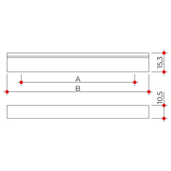 Mânere pentru mobilă Rejs AR31 Aluminiu / Black photo 3 Mânere pentru mobilă Rejs AR31 Aluminiu / Black photo 3