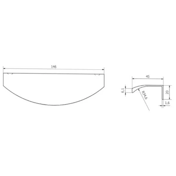 Mânere pentru mobilă Rejs FE9 Aluminiu / Black photo 2