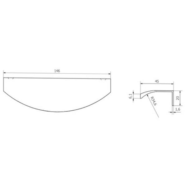 Mânere pentru mobilă Rejs FE9 Aluminiu / Black photo 2