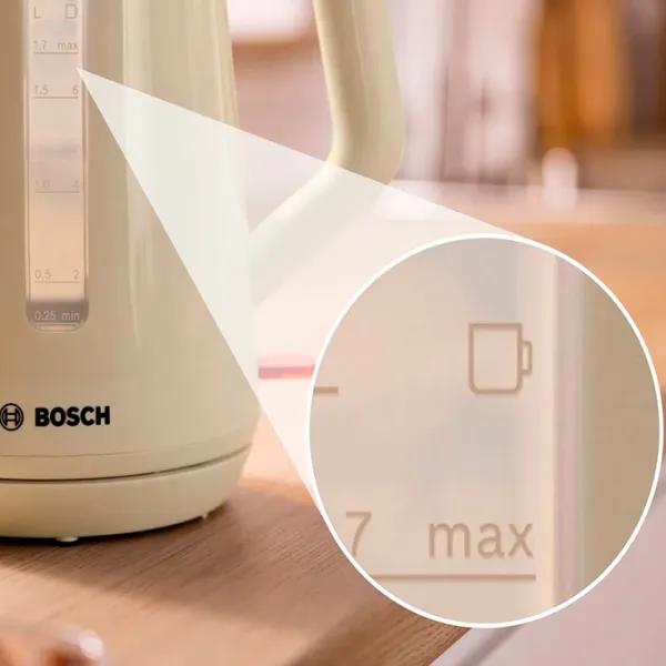 Ceainic electric Bosch TWK1M127 1.7l / Ascuns spirală / Beige photo 4