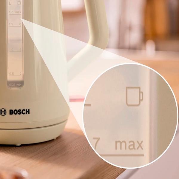 Ceainic electric Bosch TWK1M127 1.7l / Ascuns spirală / Beige photo 4
