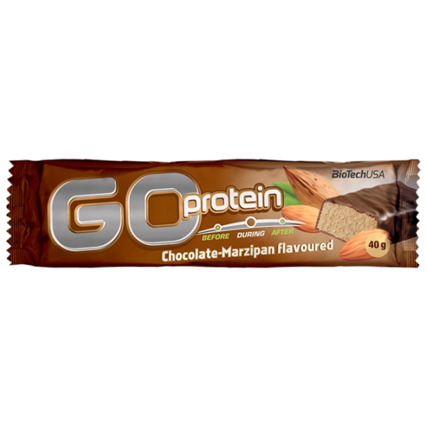 Batoane proteice BioTechUSA Go Protein Marțipan de ciocolată (5999076205400) 40 g photo 1 Batoane proteice BioTechUSA Go Protein Marțipan de ciocolată (5999076205400) 40 g photo 1