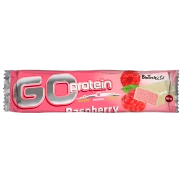 Batoane proteice BioTechUSA Go Protein Сăpșuni (5999076202331) 80 g photo 1