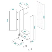 Dulap pentru antreu Arta Mobilei AM31 LPAL / Gray photo 2