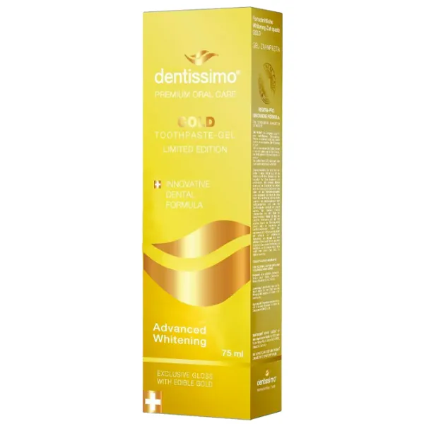 Pastă de dinţi Dentissimo Gold Advanced Whitening 75 g photo 2