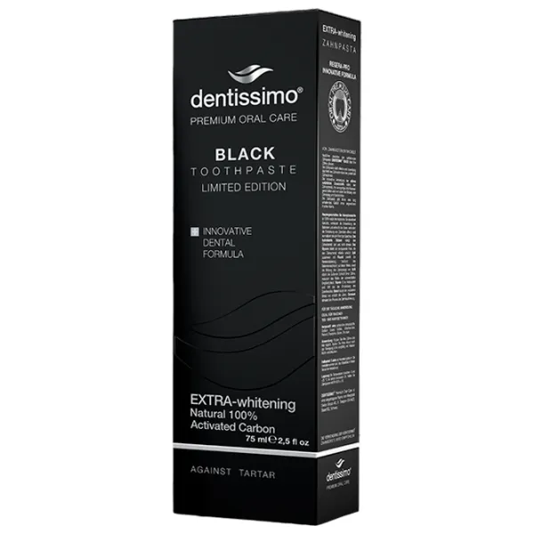 Зубная паста Dentissimo Black Extra-whitening 75 г photo 2