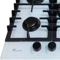 Plită încorporabilă pe gaz Tornado TR-453 HM Sticlă călită / White photo 2