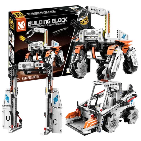 Constructor cu telecomandă KeeYee Dog Robot Robot/ White photo 1