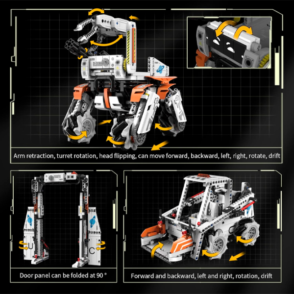 Constructor cu telecomandă KeeYee Dog Robot Robot/ White photo 4