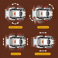 Constructor cu telecomandă KeeYee Dog Robot Robot/ White photo 5