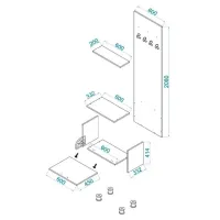 Dulap pentru antreu Arta Mobilei AM41 LPAL / White photo 2