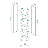 Dulap pentru antreu Arta Mobilei AM41 LPAL / White photo 3