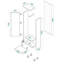 Dulap pentru antreu Arta Mobilei AM41 LPAL / White photo 4