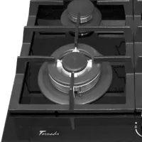 Plită încorporabilă pe gaz Tornado TR4033 Sticlă călită / Black photo 2