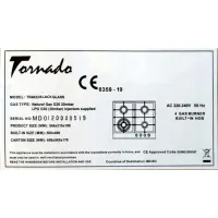 Plită încorporabilă pe gaz Tornado TR4033 Sticlă călită / Black photo 3