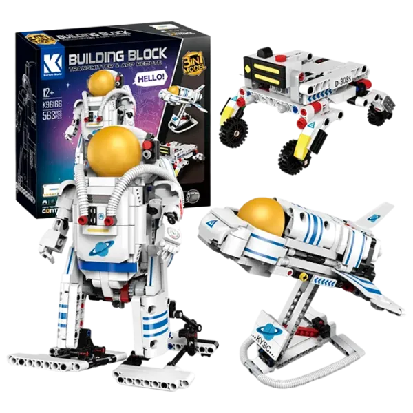 Constructor cu telecomandă KeeYee Astronaut Robot Robot/ White photo 1