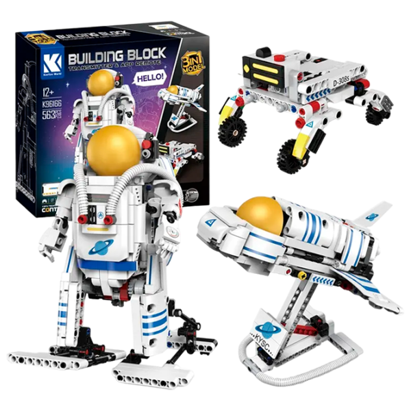 Constructor cu telecomandă KeeYee Astronaut Robot Robot/ White photo 1