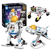 Constructor cu telecomandă KeeYee Astronaut Robot Robot/ White