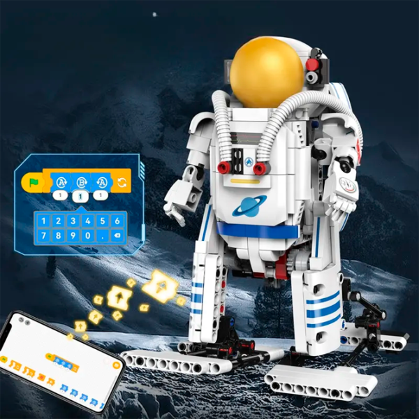Constructor cu telecomandă KeeYee Astronaut Robot Robot/ White photo 5