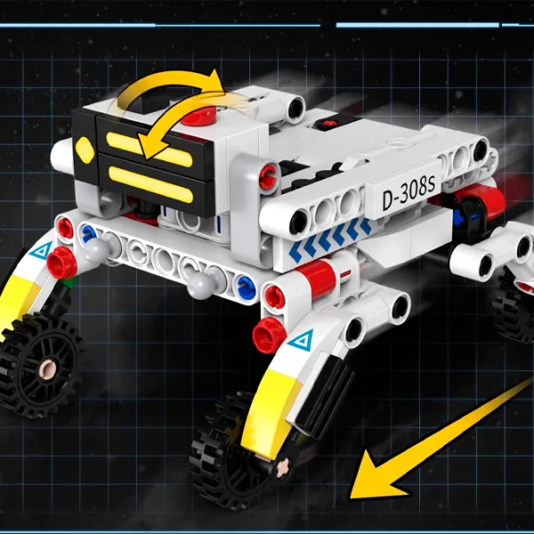 Constructor cu telecomandă KeeYee Astronaut Robot Robot/ White photo 6