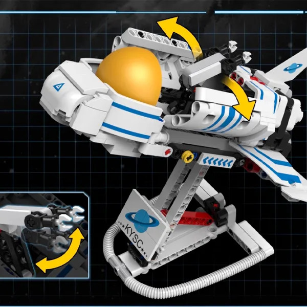 Constructor cu telecomandă KeeYee Astronaut Robot Robot/ White photo 7