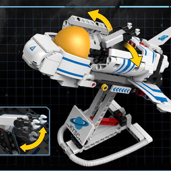 Constructor cu telecomandă KeeYee Astronaut Robot Robot/ White photo 7