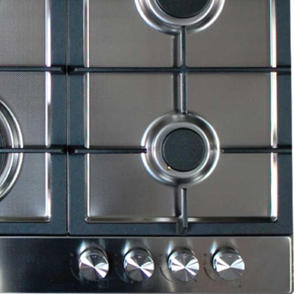 Plită încorporabilă pe gaz Tornado TR4033 Sticlă călită / Inox photo 2 Plită încorporabilă pe gaz Tornado TR4033 Sticlă călită / Inox photo 2