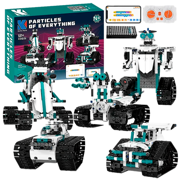 Constructor cu telecomandă KeeYee Robot Programmable Robot/ White photo 1