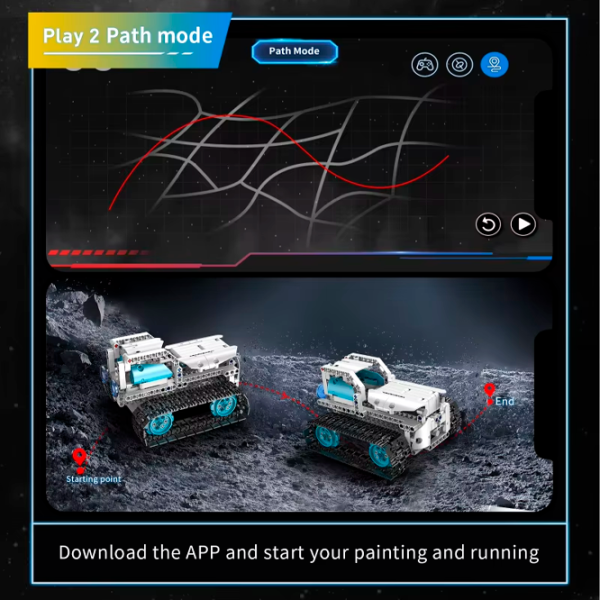 Constructor cu telecomandă KeeYee Robot Truck Clasic/ White photo 6