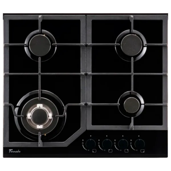 Plită încorporabilă pe gaz Tornado TR4033 SBF HM Sticlă călită / Black photo 1 Plită încorporabilă pe gaz Tornado TR4033 SBF HM Sticlă călită / Black photo 1