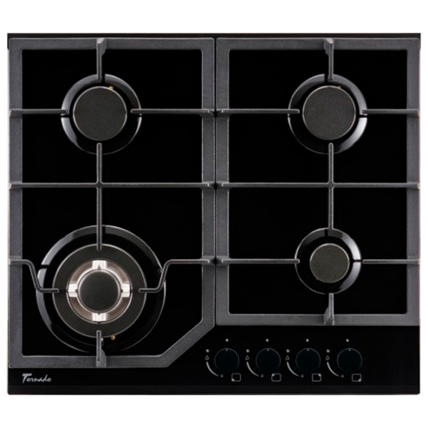 Plită încorporabilă pe gaz Tornado TR4033 SBF HM Sticlă călită / Black photo 1 Plită încorporabilă pe gaz Tornado TR4033 SBF HM Sticlă călită / Black photo 1