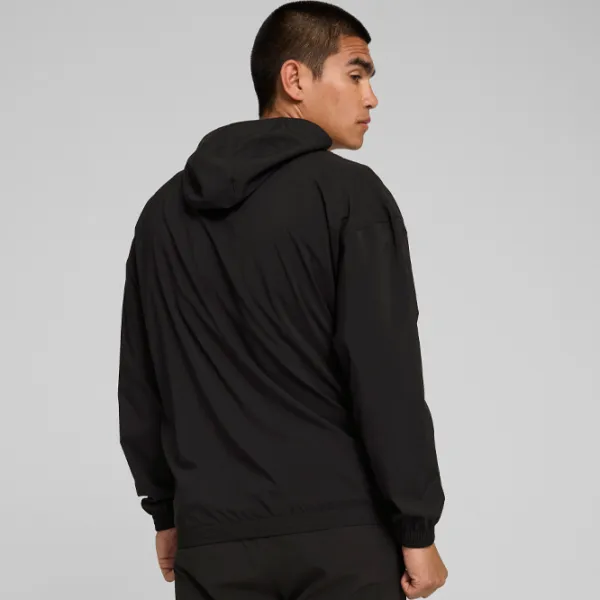 Hanorac pentru bărbați Puma Always On Woven Full  Drept / Black photo 6 Hanorac pentru bărbați Puma Always On Woven Full  Drept / Black photo 6