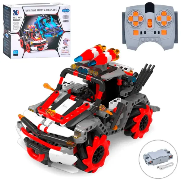 Constructor cu telecomandă KeeYee Red Men Mașină/ Red photo 2