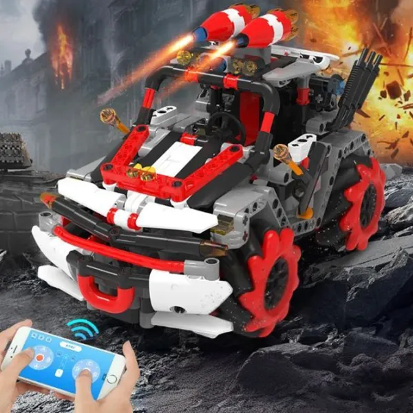 Constructor cu telecomandă KeeYee Red Men Mașină/ Red photo 3