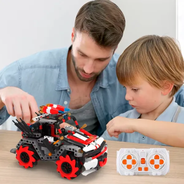 Constructor cu telecomandă KeeYee Red Men Mașină/ Red photo 4