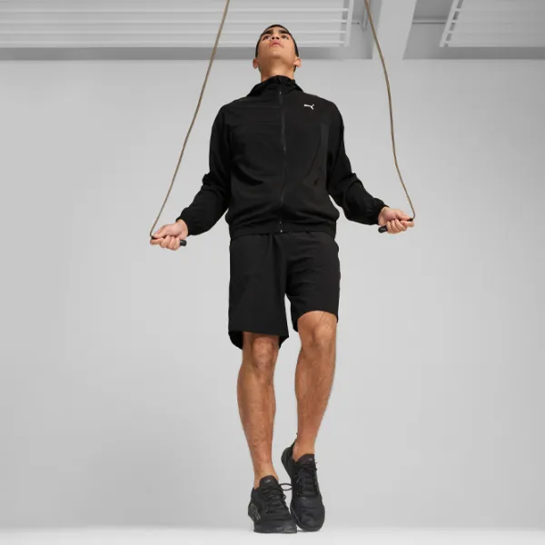 Hanorac pentru bărbați Puma Always On Woven Full  Drept / Black photo 5 Hanorac pentru bărbați Puma Always On Woven Full  Drept / Black photo 5