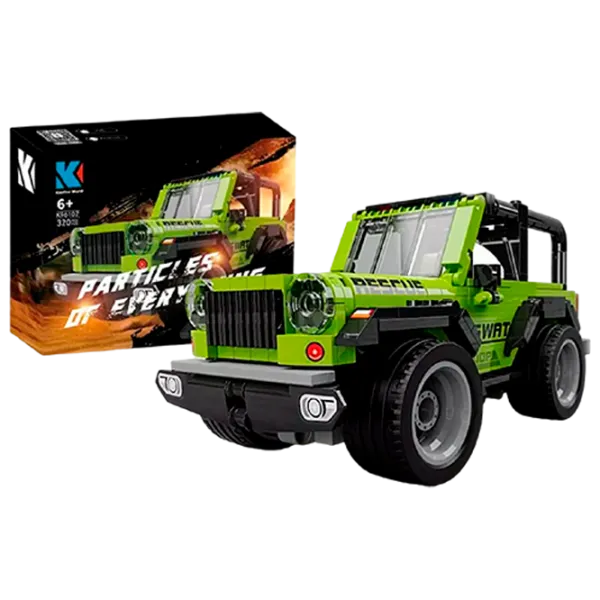 Constructor cu telecomandă KeeYee Jeep Mașină/ Green photo 1
