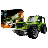 Constructor cu telecomandă KeeYee Jeep Mașină/ Green