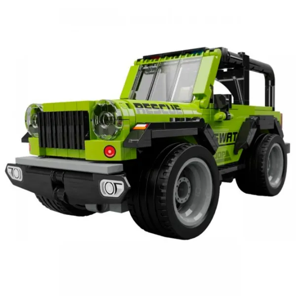 Constructor cu telecomandă KeeYee Jeep Mașină/ Green photo 2