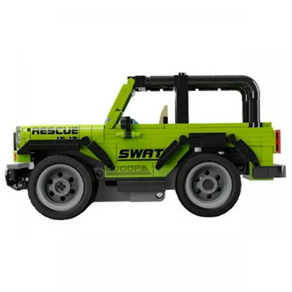 Constructor cu telecomandă KeeYee Jeep Mașină/ Green photo 3