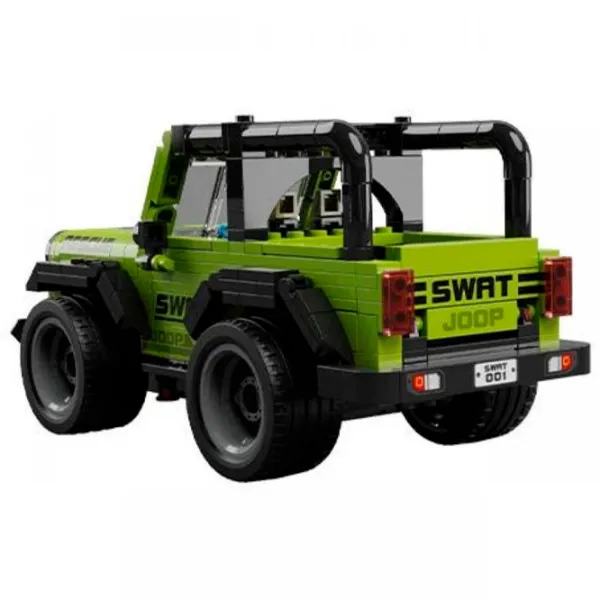 Constructor cu telecomandă KeeYee Jeep Mașină/ Green photo 4