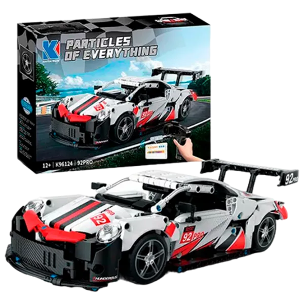 Constructor cu telecomandă KeeYee Porsche 911 RSR Mașină/ White photo 1