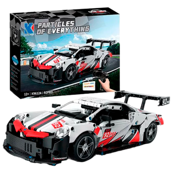 Constructor cu telecomandă KeeYee Porsche 911 RSR Mașină/ White photo 1