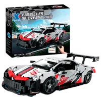 Constructor cu telecomandă KeeYee Porsche 911 RSR Mașină/ White