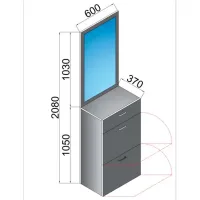 Dulap pentru antreu Arta Mobilei AM52 LPAL / Oak photo 4