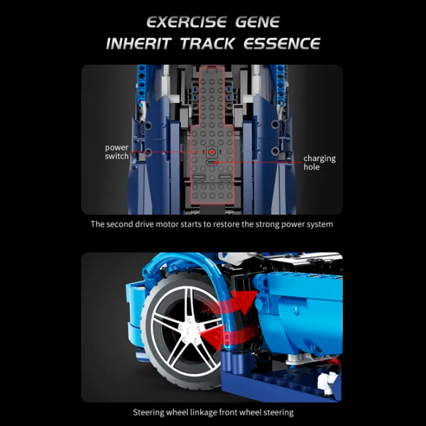 Constructor cu telecomandă KeeYee Wind Mașină/ Blue photo 5