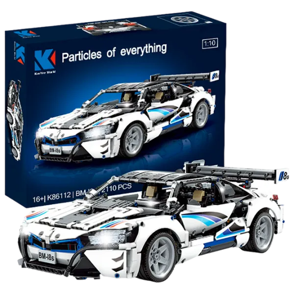 Constructor cu telecomandă KeeYee BMW I8s Mașină/ White photo 1