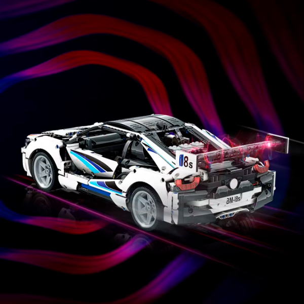 Constructor cu telecomandă KeeYee BMW I8s Mașină/ White photo 2