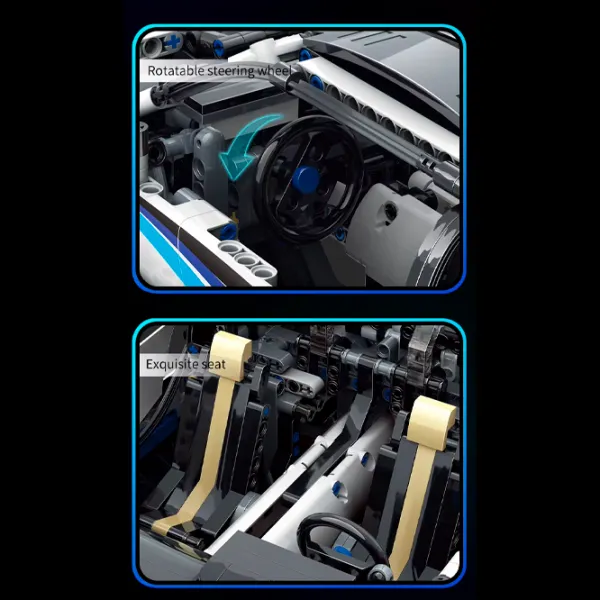 Constructor cu telecomandă KeeYee BMW I8s Mașină/ White photo 9