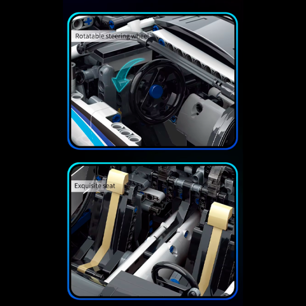 Constructor cu telecomandă KeeYee BMW I8s Mașină/ White photo 9